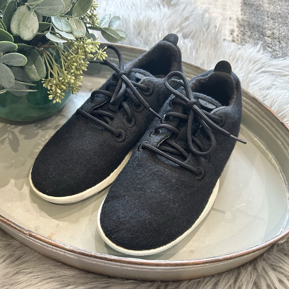 Allbirds Smallbirds BK Merino Wool Runner Shoes‎ Black Blizzard Kids Size Y2